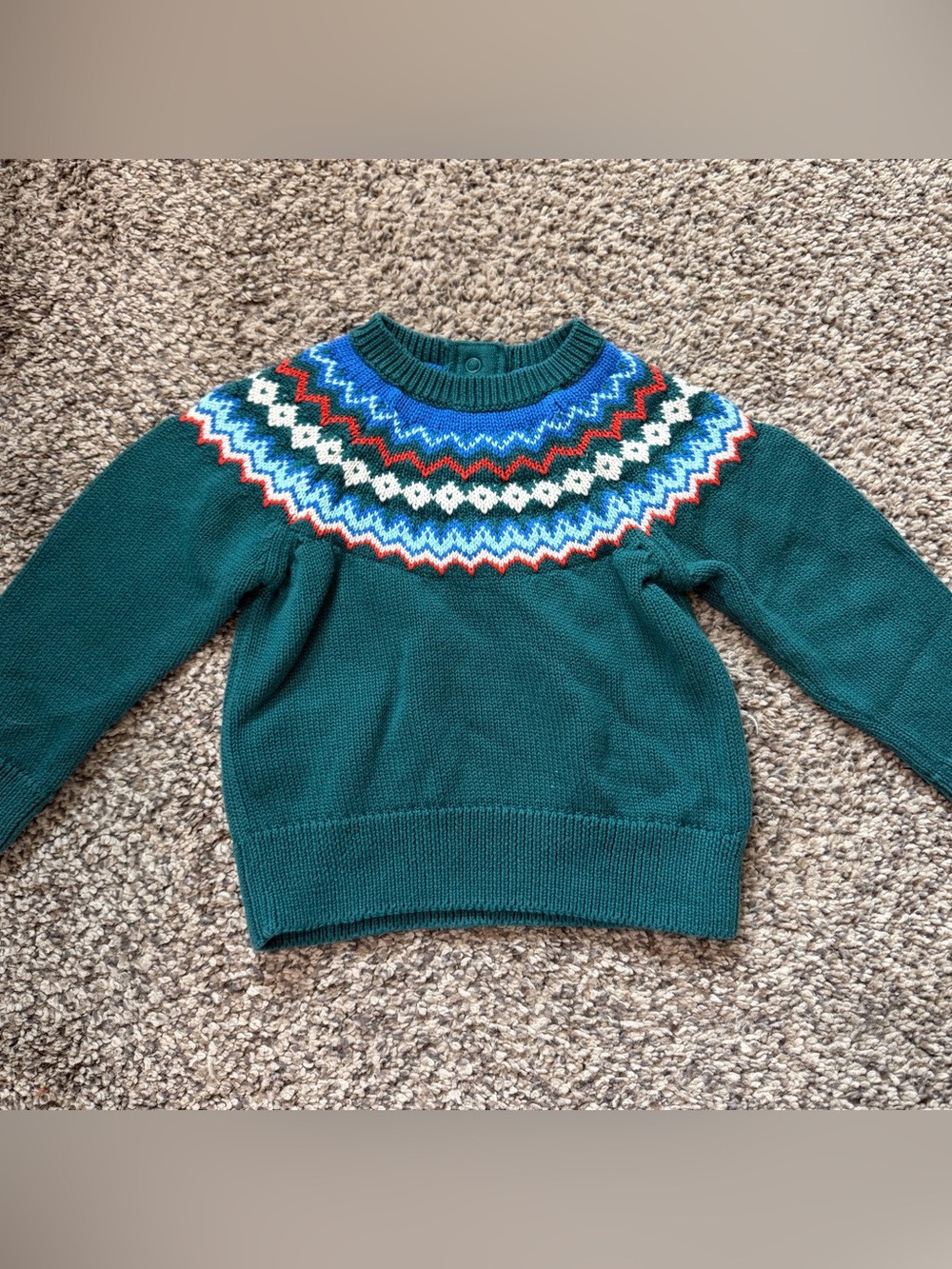 Primary Kids Fair Isle Sweater Size 12-18 months
